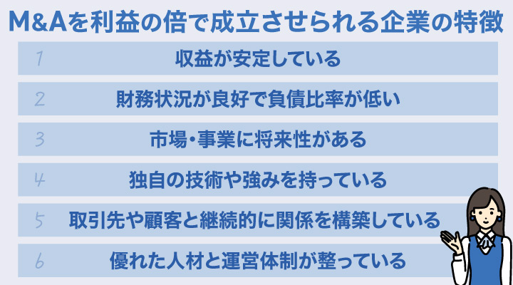 M&Aを利益の倍で成立させられる企業の特徴
