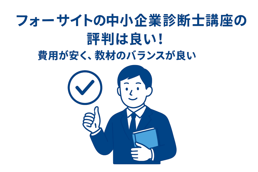 フォーサイトの中小企業診断士講座の評判は良い