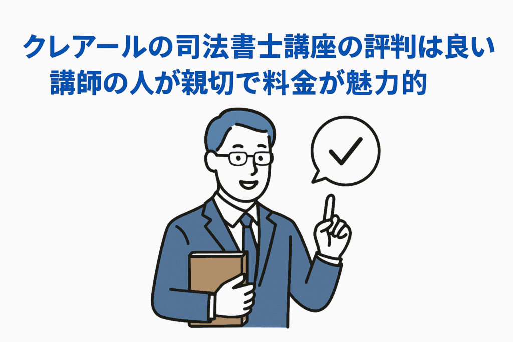 クレアールの司法書士講座の評判は良い