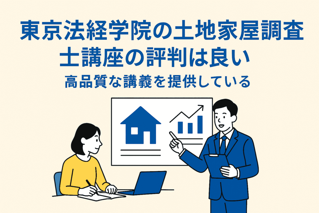 東京法経学院の土地家屋調査士講座の評判は良い