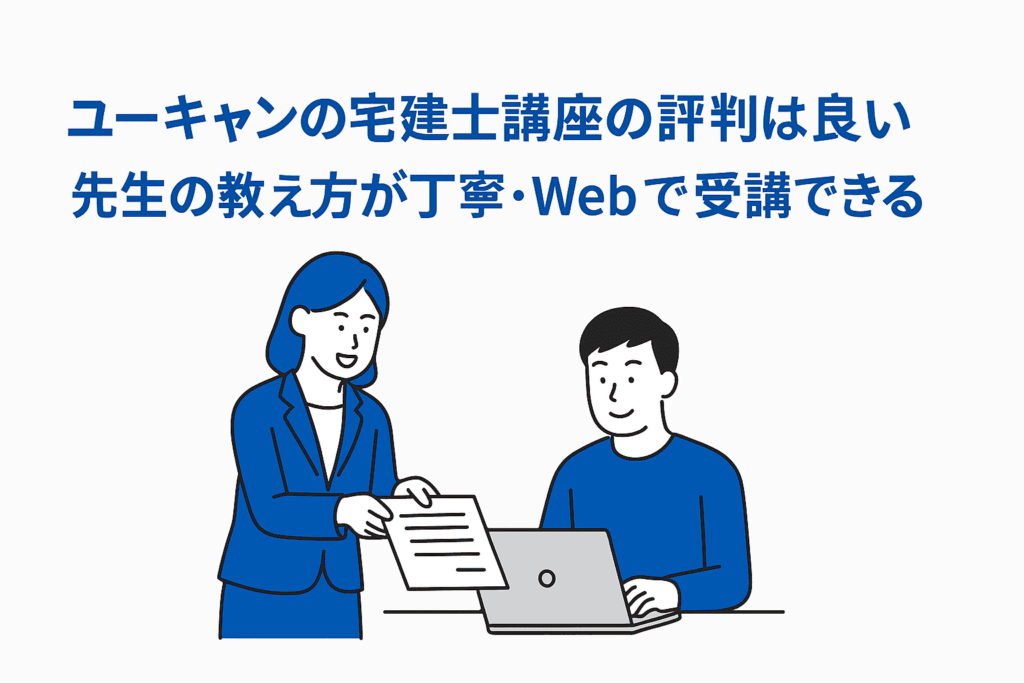 ユーキャンの宅建士講座の評判は良い
