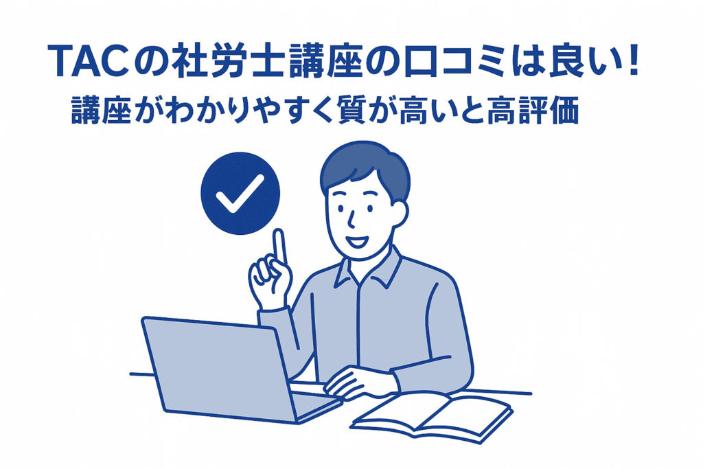 TACの社労士講座の口コミは良い!