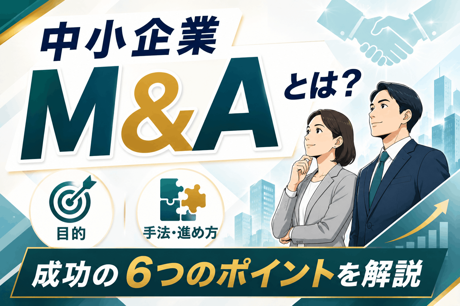 中小企業M&Aとは？目的や手法・進め方・成功の6つのポイントを解説